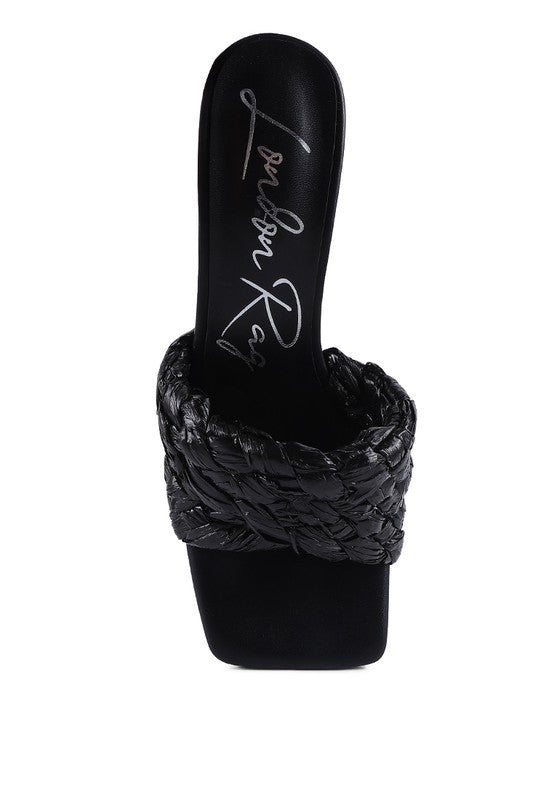 POUT PRO BRAIDED RAFFIA BLOCK SANDAL -  Nueva Moda Boutique By Giselly 