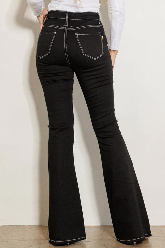 VIBRANT HIGH RISE FLARE JEANS -  Nueva Moda Boutique By Giselly 