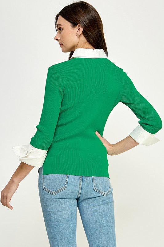Color Block Shirt -  Nueva Moda Boutique By Giselly 