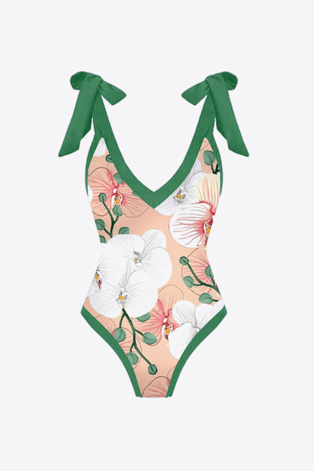 Floral V-Neck Two-Piece Swim Set -  Nueva Moda Boutique By Giselly 
