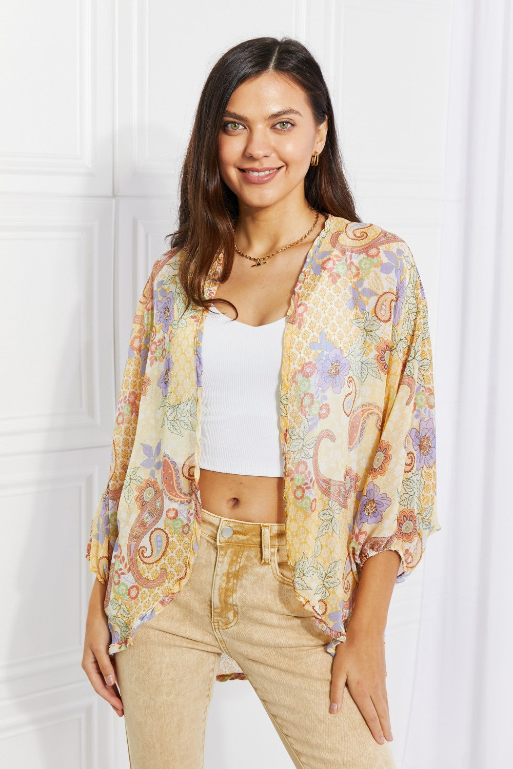 Culture Code Full Size Lasting Love Paisley Kimono -  Nueva Moda Boutique By Giselly 