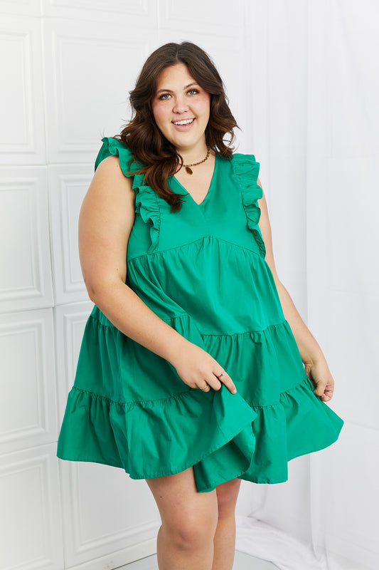 Hailey & Co Play Date Full Size Ruffle Dress -  Nueva Moda Boutique By Giselly 