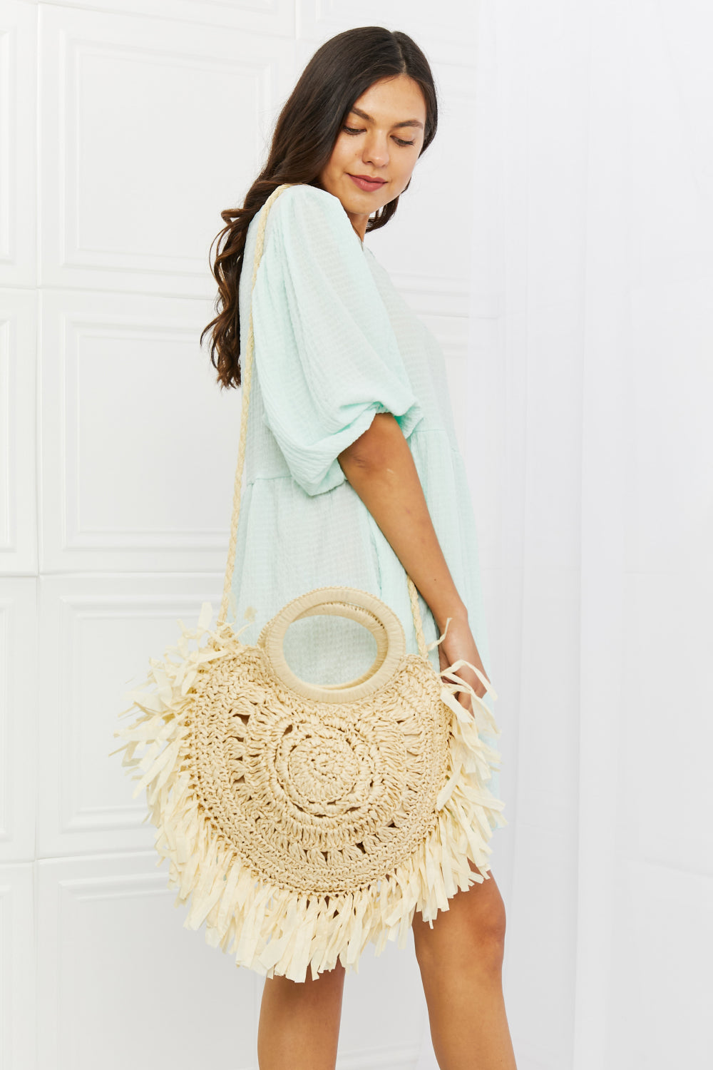 Fame Found My Paradise Straw Handbag -  Nueva Moda Boutique By Giselly 